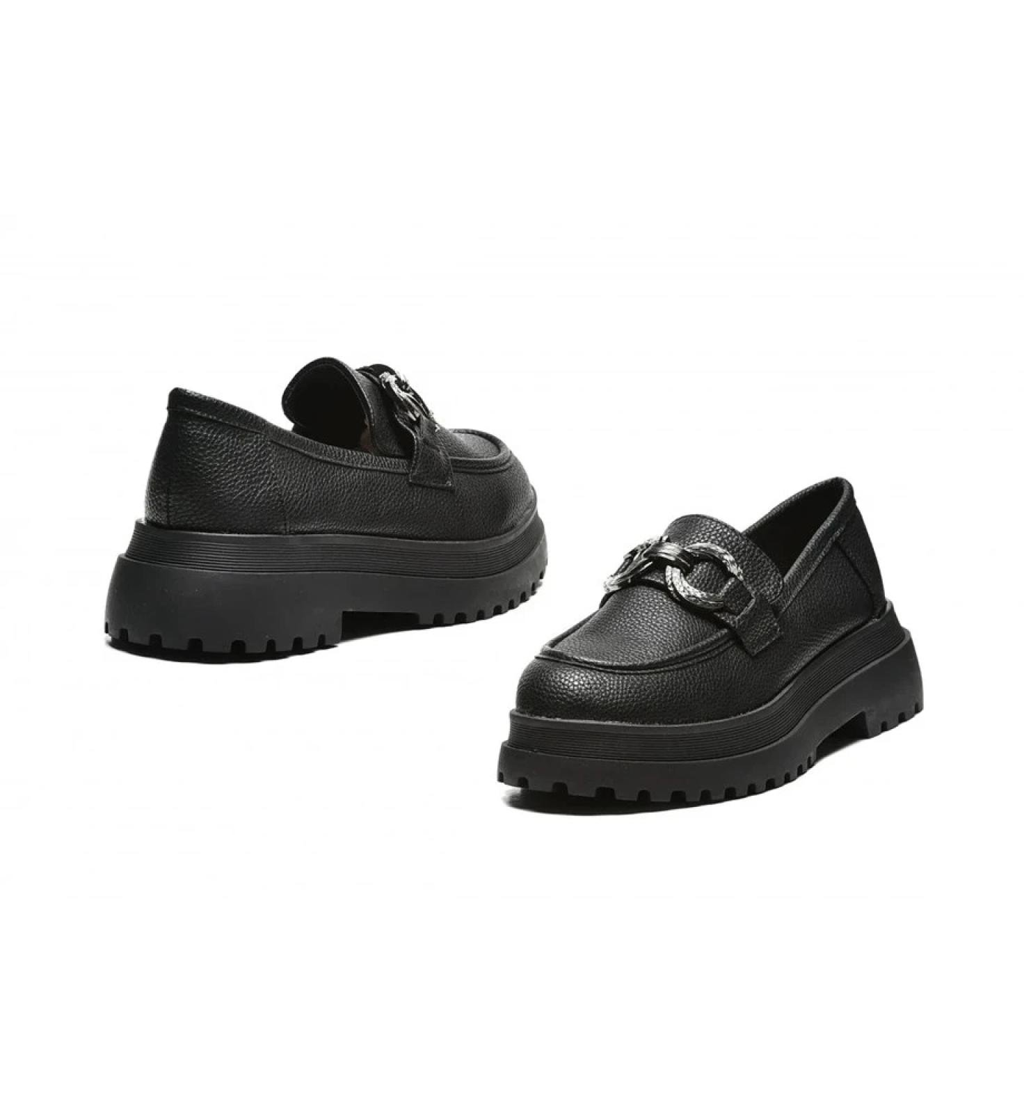 Ženske mokasine  L752411-CRNA-PU